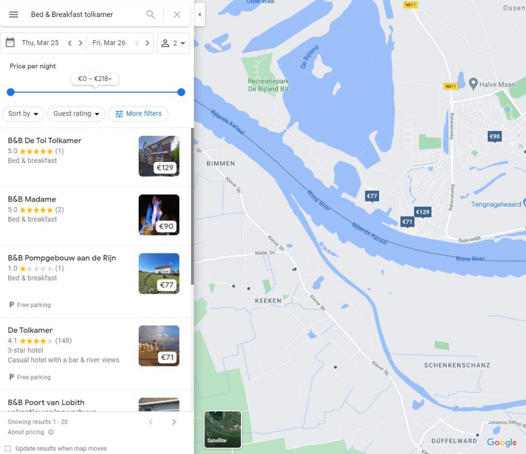 Google maps example Google mijn bedrijf
